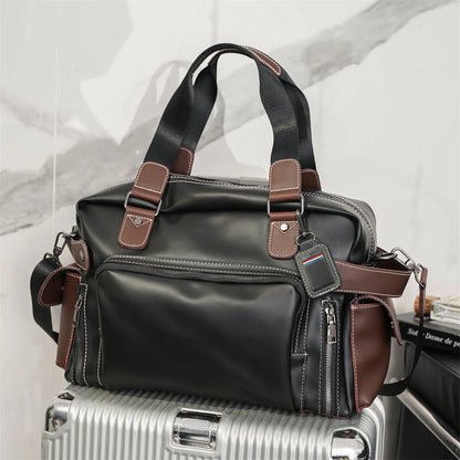 High Quality Handbag Men Business Briefcase Vinatge Fashion Top-Handle Bags For Men Large capacity Travel Laptop Bags Satchels