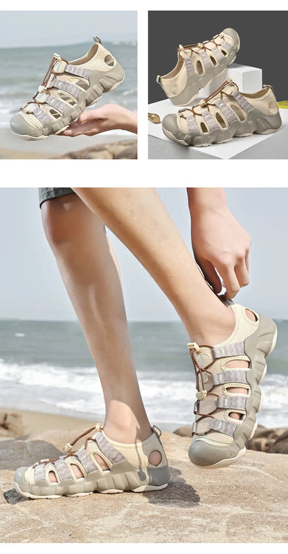 Brand Summer Men's Sandals Fashion Design Beach Men Sandals Outdoor Couple Wading Sandals Non-slip Flat Men Sneakers Size 36-46