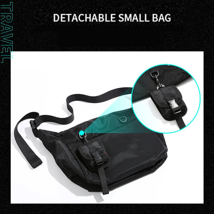 MOYYI INS Korean Style Men Messenger Bags Women Travel Casual Large Hobo Bag Waterproof Nylon Laptop Crossbody Shoulder Bag