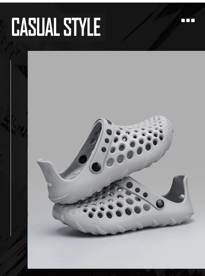Summer Shoes Men Clogs Eva Slippers Men Flat Sandals Breathable Hole Shoes Men Beach Home Leisure Slides Men Summer Shoes
