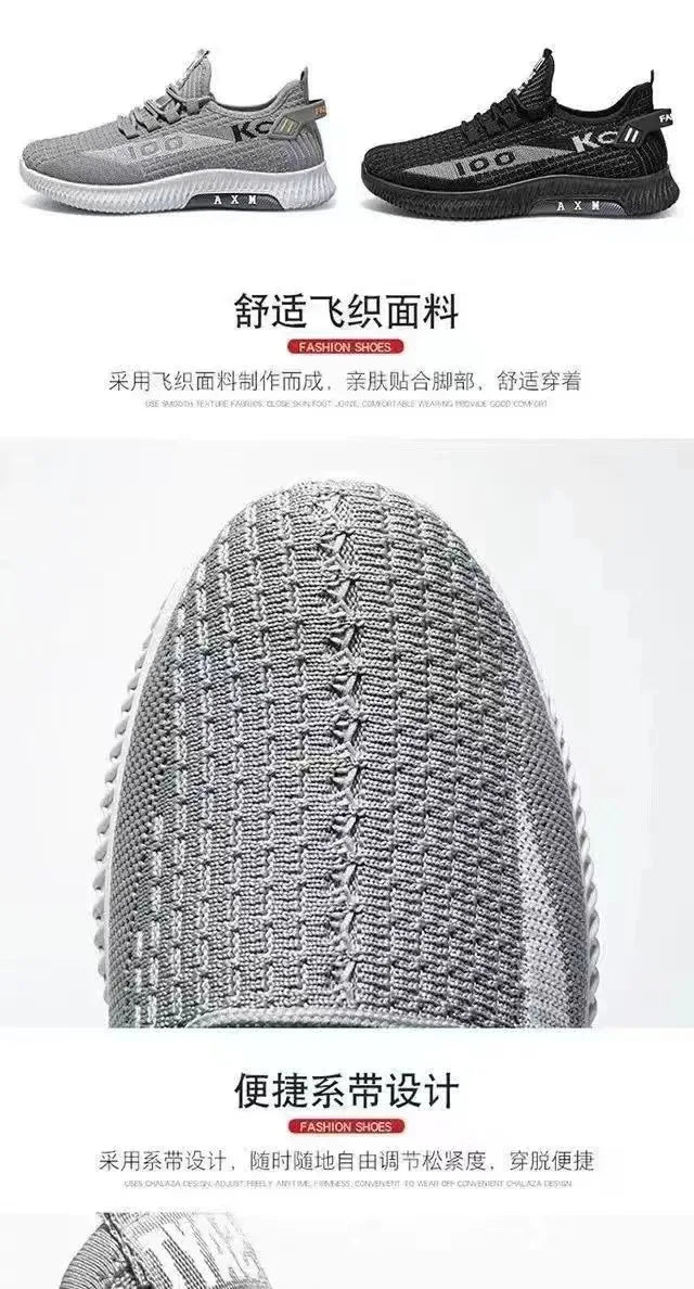2026 Breathable Air Mesh Sneakers Comfortable Casual Sport Shoes Fashion Men's Woven Shoes for Lightweight Deodorant Outdoors