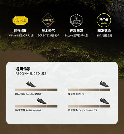 KAILAS New Fuga EX3 GTX BOA Waterproof Trail Running Shoes Outdoor Sport Arch Support Breathable Lightweight Sneakers KS2513109