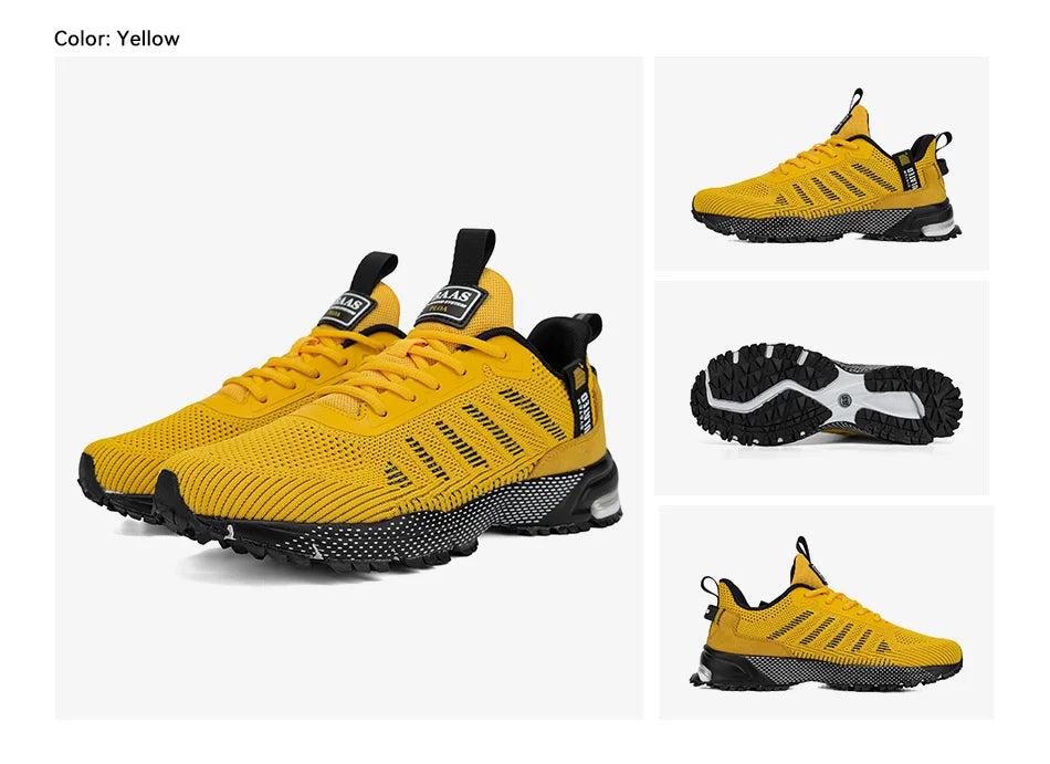 Baasploa Men Running Shoes Lightweight Breathable Jogging Sport Shoes Male Lace-up Fashion Comfort Casual Sneakers Non-slip