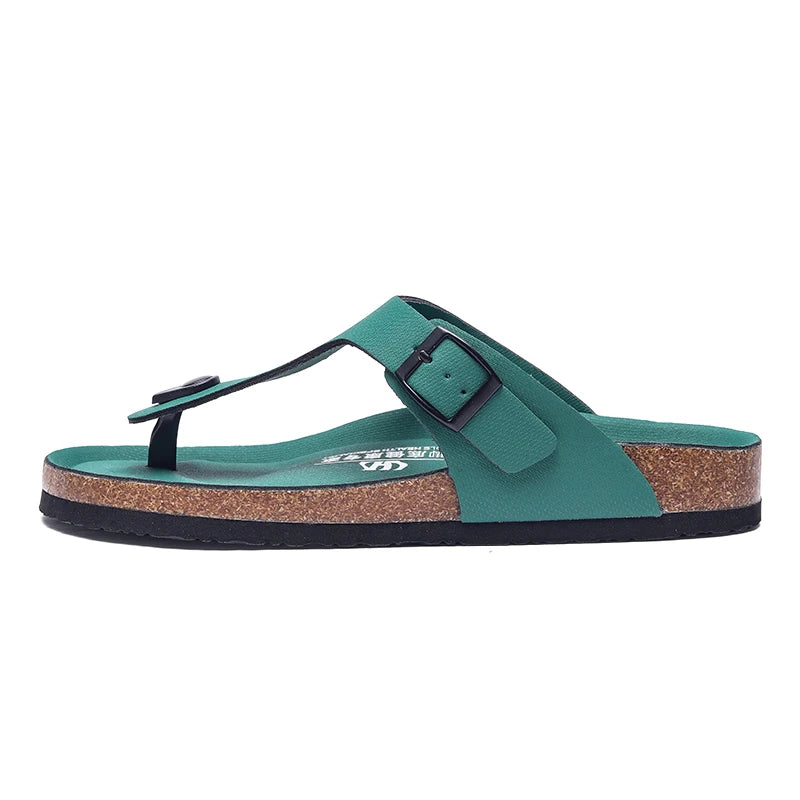 Brand Men Casual Flip Flops Slippers Men Outdoor Flats Slipprs Luxury Men Leather Summer Beach Vacation Casual Slippers Shoes