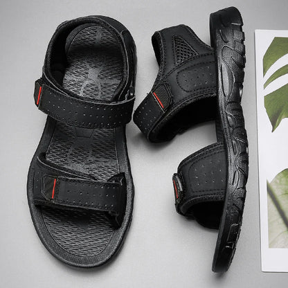 Brand Classic Mens Sandals Summer Genuine Leather Sandals Men Outdoor Casual Lightweight Sandal Fashion Men Sneakers Size 39-47
