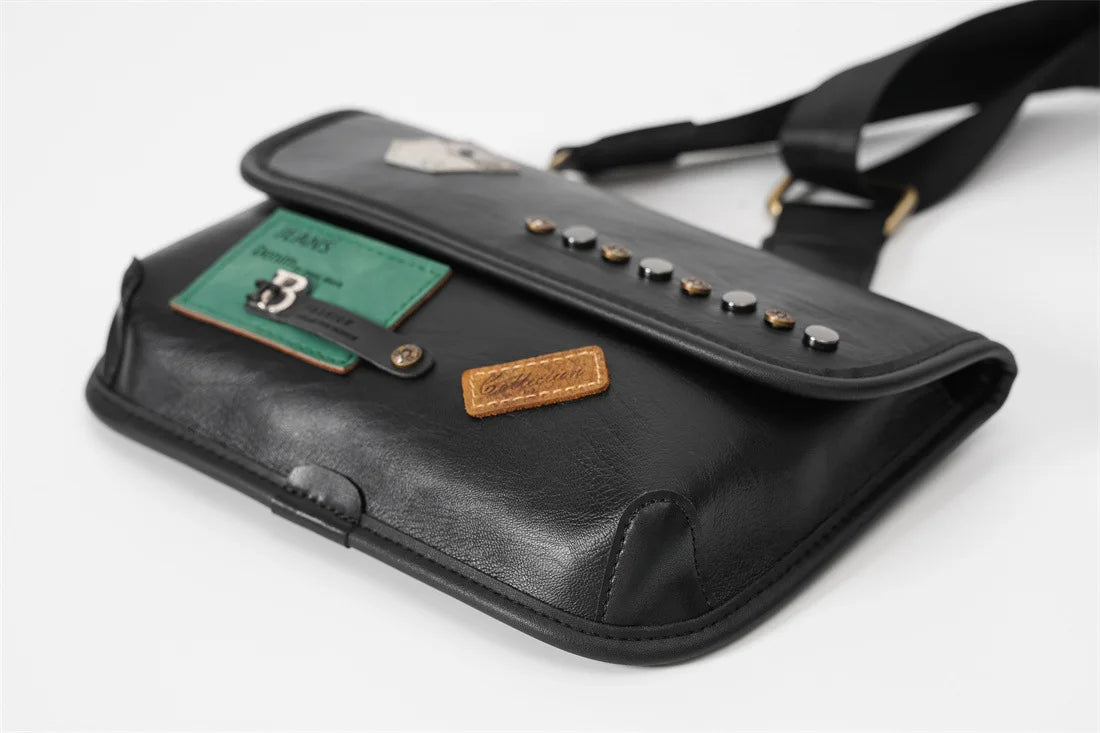 Fashion Badge Rivet Crossbody Bag Men Luxury Brand Designer Shoulder Bag Men Satchels Shoulder Messenger Bags Handbags Bolsos