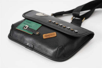 Fashion Badge Rivet Crossbody Bag Men Luxury Brand Designer Shoulder Bag Men Satchels Shoulder Messenger Bags Handbags Bolsos