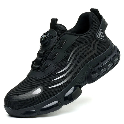 Botones giratorios zapatos de Seguridad masculinos, zapatos de trabajo,  botas de Seguridad Anticoagulantes  Tactical Boots