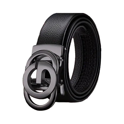 Men's Business Belt - Genuine High Quality Alloy Automatic Buckle Belt, Fashionable Buckle Fashionable Luxury Casual Belt