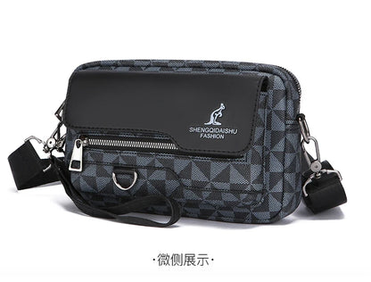 Business Men's Clutch Bags High Quality PU Leather Man's Small Shoulder Bag Multi-Functional Men Handbag Bag With Waist Strap
