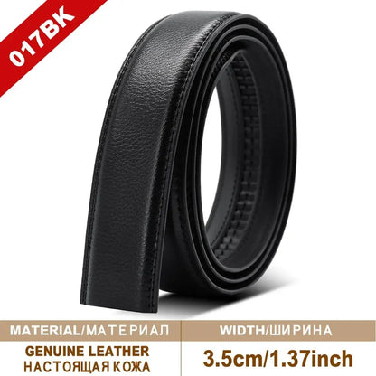 Men Belt Genuine Leather Belts Without Buckle Black Brown Men's Belts Without Buckle Cowskin  Luxury Belt  Cinturones Para Mujer