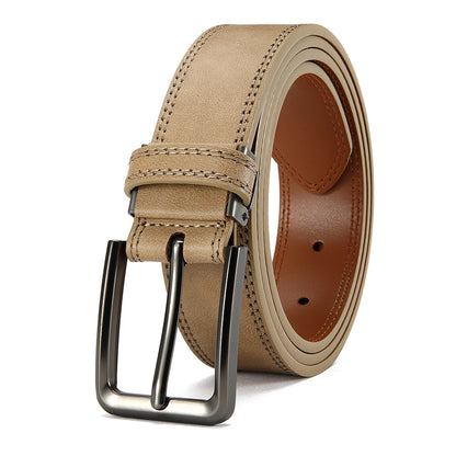 Men's Fashionable Leather Belt Men's High-quality Leather Belt Business Automatic Buckle Ratchet Belt Randomly Adjustable