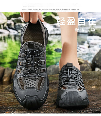 Men's 2026 Summer New Fashion Breathable River Trekking Shoes, Outdoor Beach Shoes, Soft Sole Quick-Dry Footwear