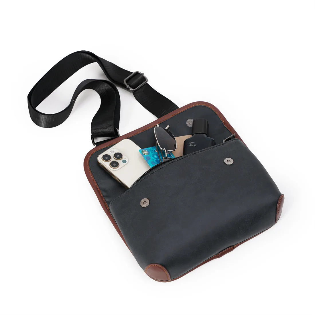 Casual Fashion Crossbody Bag Men Flap Shoulder Bag Vintage Design Shoulder Messenger Bags Unisex Mobile Phone Sling Handbags