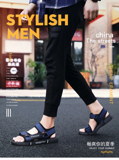 Men Sandals Summer Leisure Beach Holiday Sandals Men Shoes New Outdoor Sneakers Male Retro Comfortable Casual Sandals Men