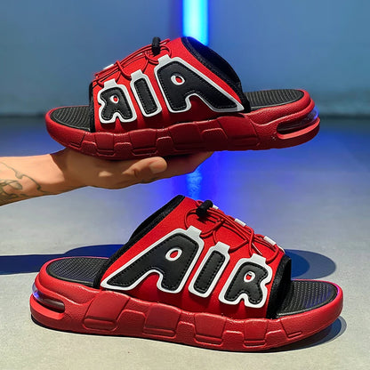 2025 New Men's Casual Leather Slippers Designer Antiskid Beach Sandals Fashion Outdoor Lightweight Slippers Comfy Walking Shoes