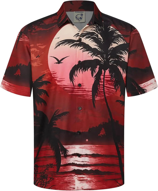 Men's Coconut Tree 3D Print Shirt for Summer - Quick-Drying, Loose Fit, Suitable for Everyday Wear, Perfect for Beach Vacations