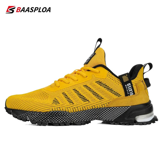 Baasploa Men Running Shoes Lightweight Breathable Jogging Sport Shoes Male Lace-up Fashion Comfort Casual Sneakers Non-slip