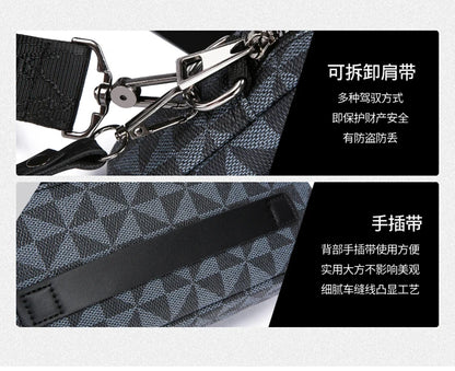 Business Men's Clutch Bags High Quality PU Leather Man's Small Shoulder Bag Multi-Functional Men Handbag Bag With Waist Strap