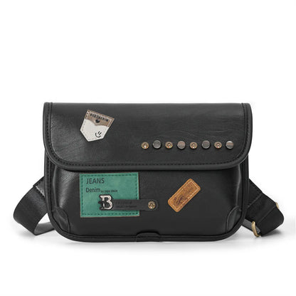 Fashion Badge Rivet Crossbody Bag Men Luxury Brand Designer Shoulder Bag Men Satchels Shoulder Messenger Bags Handbags Bolsos