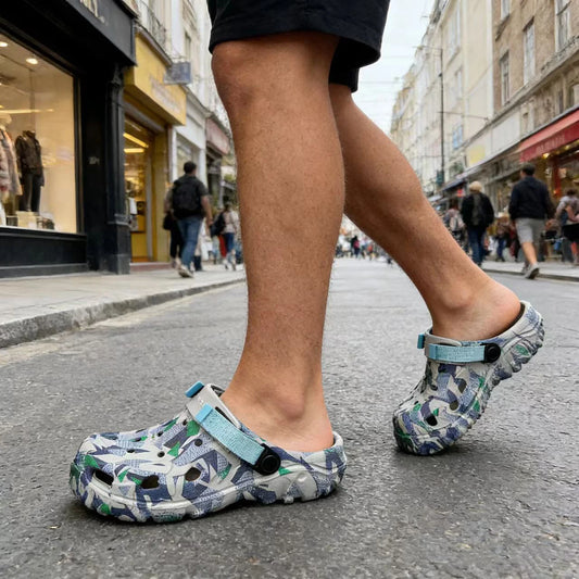 Size 40-47 Men Sandals Casual Street Light EVA Men's Casual Shoes Hole Shoes Clogs Home Garden Outdoor Male Beach Flat Slippers