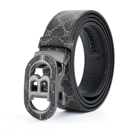 Men's Belt Fashionable Belt for Men Letter B Buckle Belt Male Boss Business Style Luxury Brand