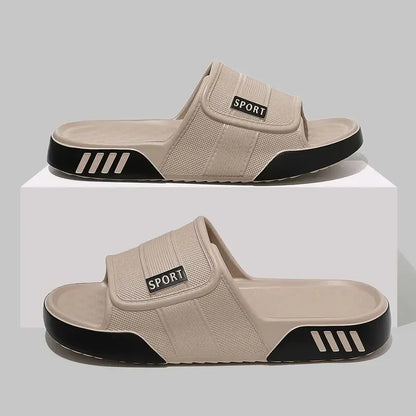 Plus Size Men Sporty EVA Cloud Slides 3.0cm Thick Sole Non Slip Sandals Ultra Soft Cushion Open Toe Summer Gym Beach Pool Slippe