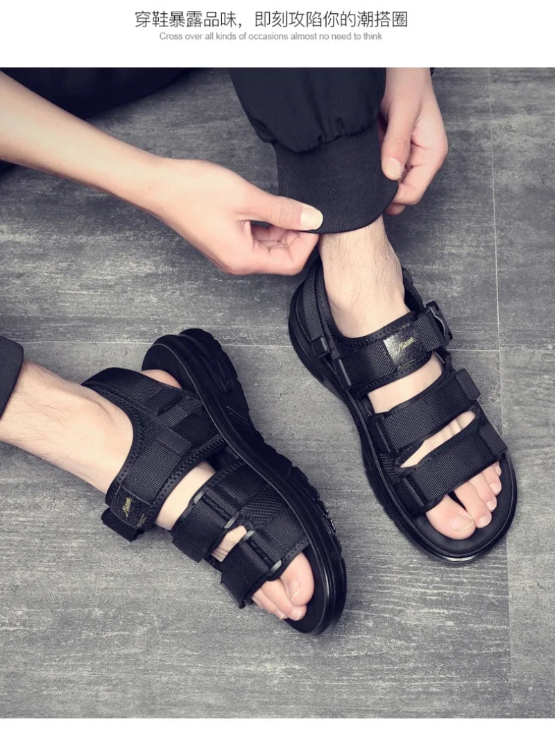 High Quality Men's Sandals Designer Platform Sandals for Men Fashion Outdoor Casual Sports Sandals 2025 Summer Beach Sandalias