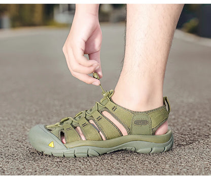 Fashion Men's Casual Mesh Outdoor Beach Sandals Light Breathable Shoe for Men Anti-slip Waterproof Sandal Man Comfortable Shoes