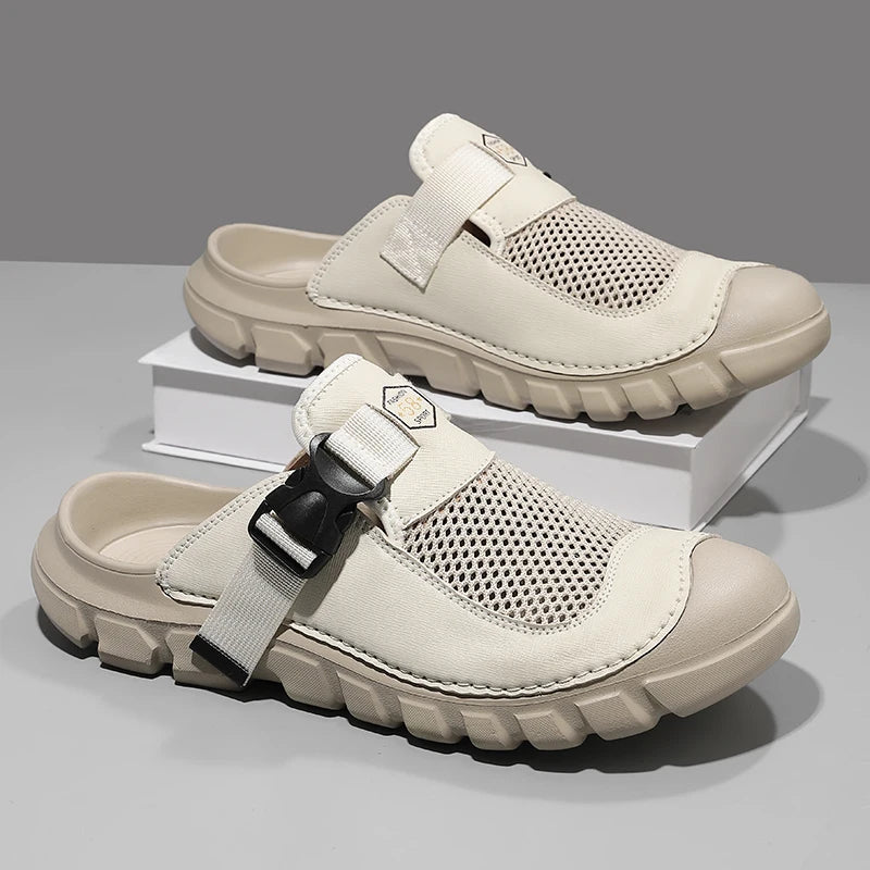 Summer Men Sandals Genuine Leather Mens Casual Shoes Outdoor Men Leather Sandals for Men Beach Shoes Roman mens Shoes