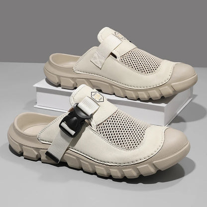 Summer Men Sandals Genuine Leather Mens Casual Shoes Outdoor Men Leather Sandals for Men Beach Shoes Roman mens Shoes