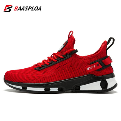 Baasploa Men Running Shoes Lightweight Breathable Jogging Sport Shoes Male Lace-up Fashion Comfort Casual Sneakers Non-slip