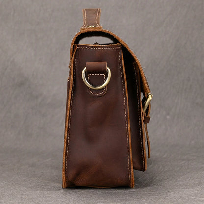 Luufan Crazy Horse Leather Men's Shoulder Bag Vintage Messenger Bags Men Male Small Travel Crossbody Bags Man Handbag Sling Bag