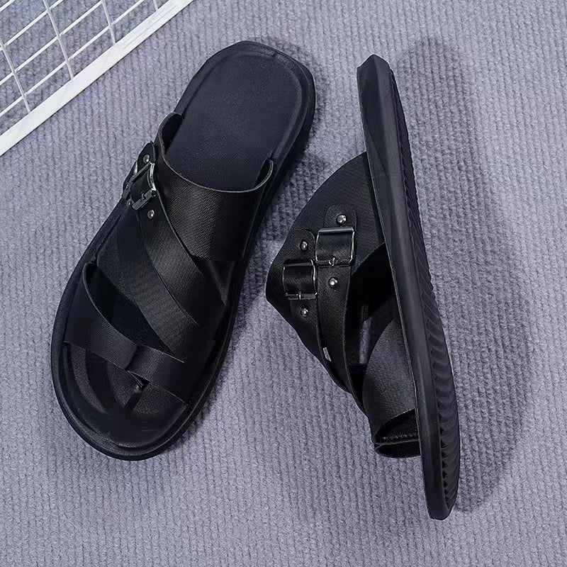New Men's Daily Slippers Outdoor Casual Sandals Non-slip Lightweight Male Cool Slides Outdoor Man Half Drag Flip-flops Sandalias
