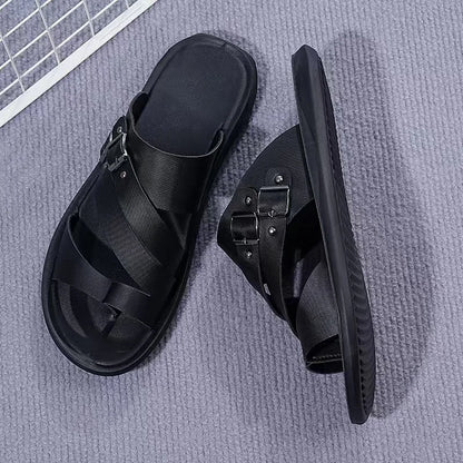 New Men's Daily Slippers Outdoor Casual Sandals Non-slip Lightweight Male Cool Slides Outdoor Man Half Drag Flip-flops Sandalias