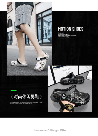 Summer Men's Clogs Sandals Home Garden Shoes Comfortable Men Women Slippers Non-Slip Soft Bottom Flip Flop Sandals Big Size46 47