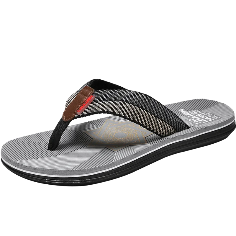 Men's Cotton Slippers Comfortable Breathable Home Footwear Soft Slip On Summer Sandals