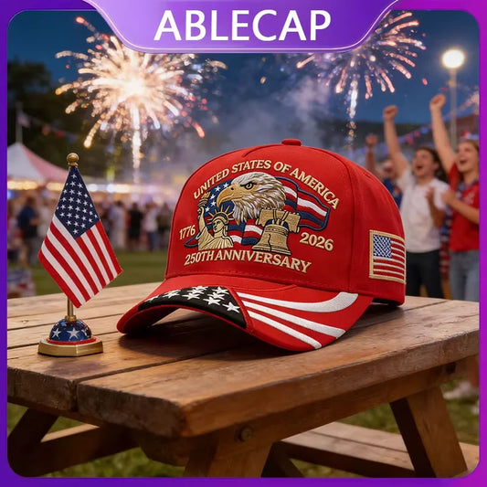 250th Anniversary Patriotic Baseball Caps, Retro Embroidered Adjustable Hats, Independence Day Gifts for History Enthusiasts