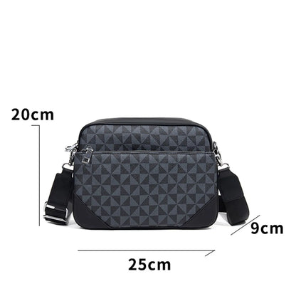 Fashion Crossbody Bag Men Three in One Design Men's Crossbody Bags Diamond Lattice Print Shoulder Messenger Bag Male Hanabag
