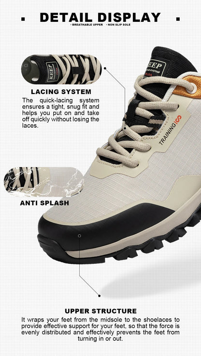 Baasploa Men Hiking Shoes New Outdoor Climbing Waterproof Non-slip Wear-resistant Sneakers Male Casual Lace-Up Walking Shoes ﻿