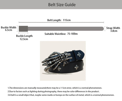 Fashion Punk Belt Cross Melancholic Second-generation Belt Design High Quality Gothic Accessories Plus Size Belt for Men Women