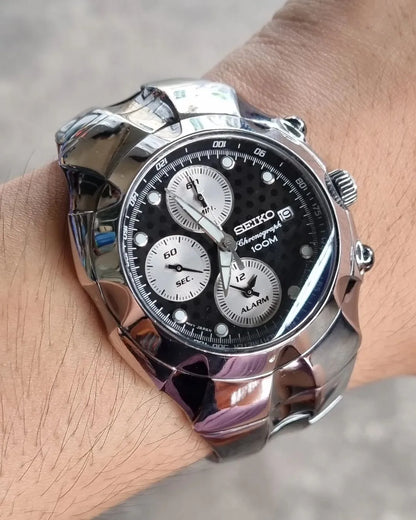 Original Japan SEIKO Men Watch Chronograph Series Quartz Watches 100m waterproof Sports watch SNA765J1