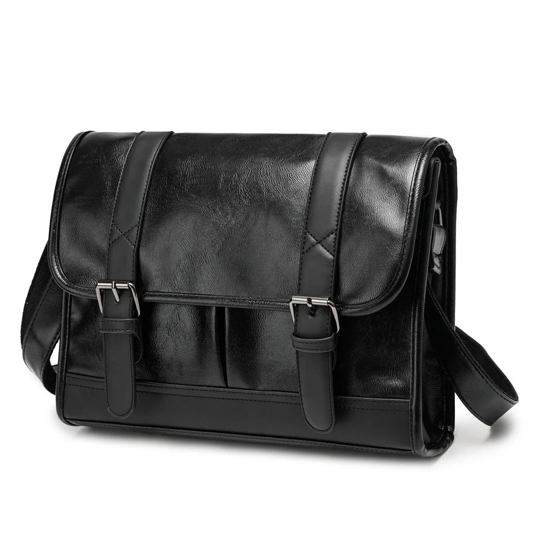 Retro Messenger Bag Men Crossbody Bags Luxury PU Leather Shoulder Messenger Bag for Men Fashion Flap Large Capacity Satchles