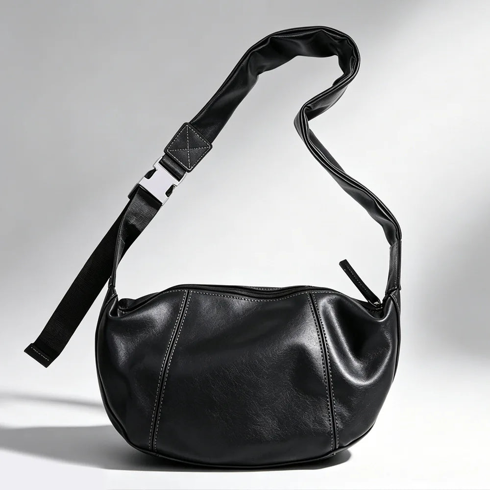 2026 New Fashion Men Crossbody Bag Soft Leather Hobos For Men Dumpling Crossbody Bags Luxury Brand Design Shoulder Bags Totes