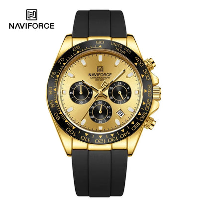 NAVIFORCE 2026 New Luxury Fashion Men‘s Business Casual Wrist Watch Waterproof Chronograph Silicone Strap Wristwatch Gifts Clock