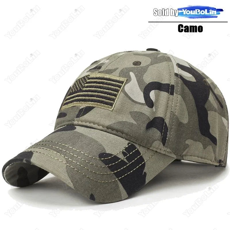 American Flag Embroidered Cotton Adjustable Soft Top Baseball Cap Sun Hat Trucker Caps Dad Hats