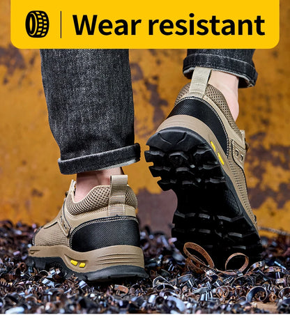 Summer Work Safety Shoes, Men's Puncture Resistant Work Shoes, Protective Shoes, Safety Boots, Tactical Boots