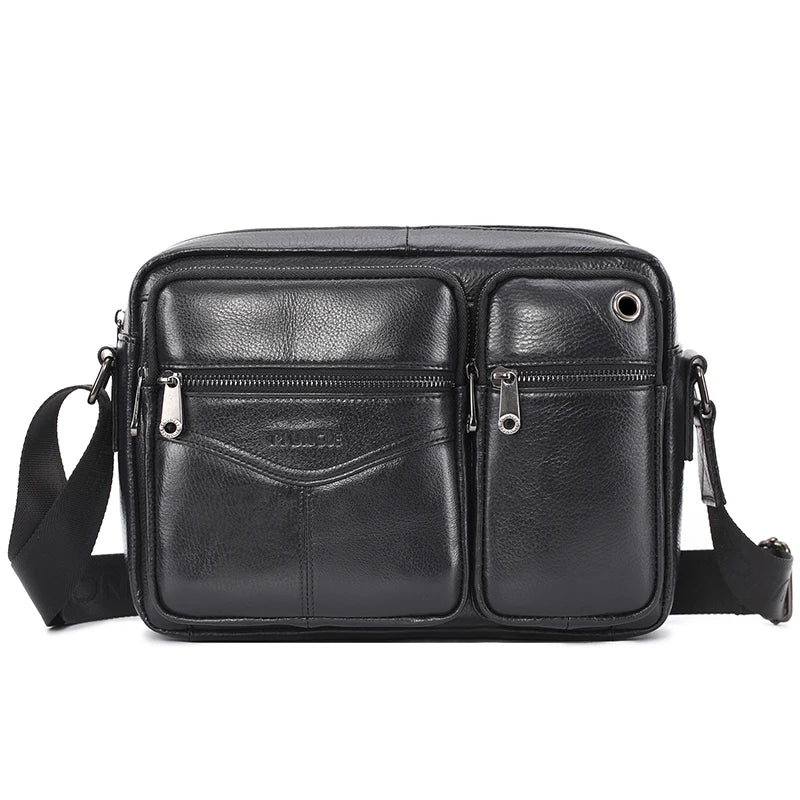 New 2025 Men Genuine Leather Shoulder Bag Casual Leather Men's Pad Messenger Bag Male Business Crossbody Bag Hot Handbag for Men