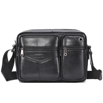 New 2025 Men Genuine Leather Shoulder Bag Casual Leather Men's Pad Messenger Bag Male Business Crossbody Bag Hot Handbag for Men