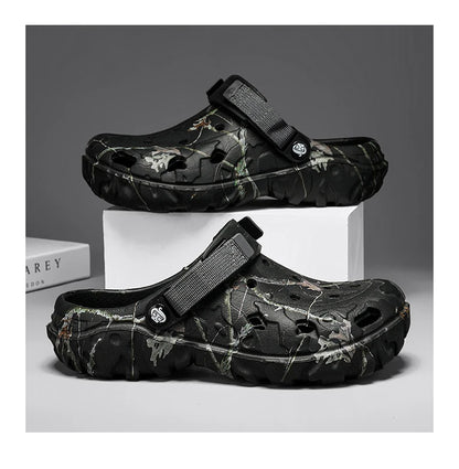 Summer Men's Clogs Sandals Home Garden Shoes Comfortable Men Women Slippers Non-Slip Soft Bottom Flip Flop Sandals Big Size46 47